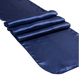 Satin Table Runners - Navy Blue