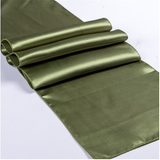 Satin Table Runners - Olive Green