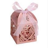 Love Heart Laser Cut Favor Boxes