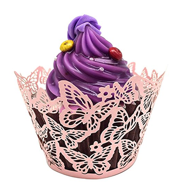 Cupcake Wrapper - Pink Butterfly