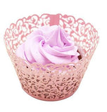 Cupcake Wrapper - Pink Vine