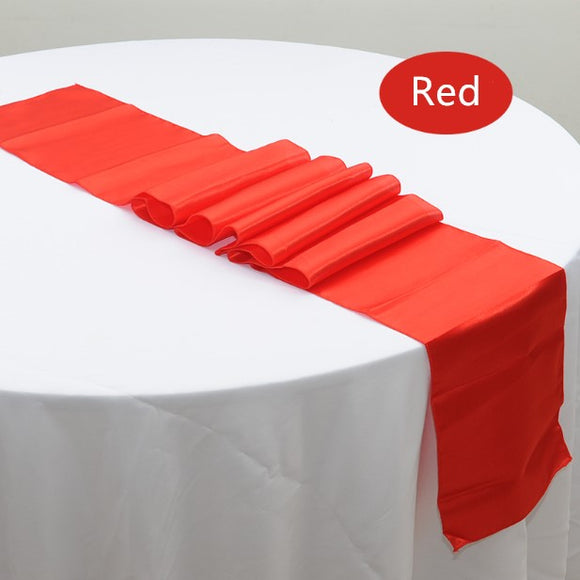 Satin Table Runners - Red