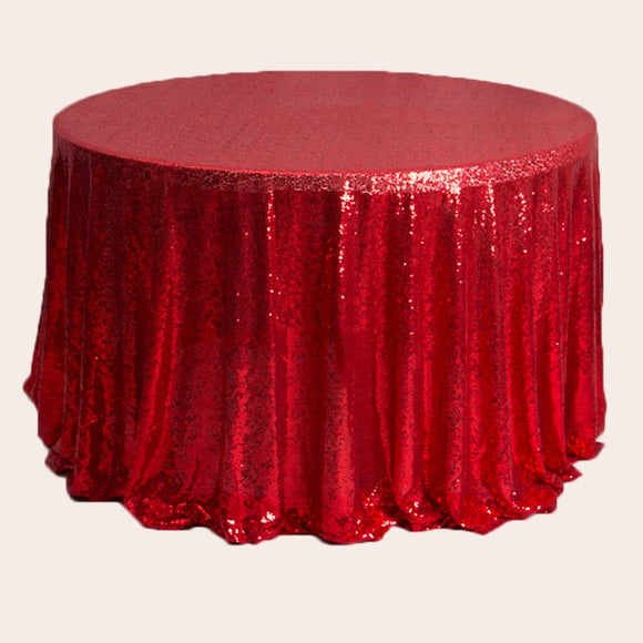 Red Sequin Glitter Tablecloth Backdrop