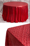 Red Sequin Glitter Tablecloth Backdrop