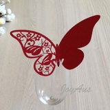 Table Name Cards - Burgundy Butterfly