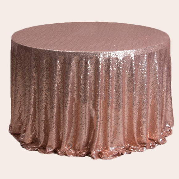 Rose Gold Sequin Glitter Tablecloth Backdrop
