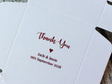 100 White Boxes Gold Silver Foil Personalized Wordings