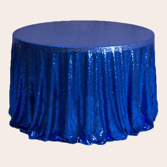 Royal Blue Sequin Glitter Tablecloth Backdrop