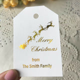 100 Pink Rose Gold Foil Personalized Christmas Gift Tags