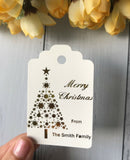 100 Gold Foil Personalized Christmas Gift Tags