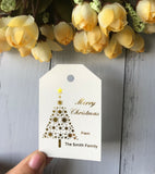 100 Rose Gold Foil Personalized Christmas Gift Tags