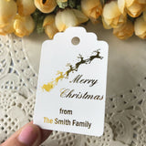 100 Gold Foil Christmas Personalized Gift Tags