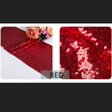 Red Sequin Glitter Table Runners