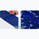 Royal Blue Sequin Glitter Table Runners