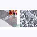 Silver Sequin Glitter Table Runners
