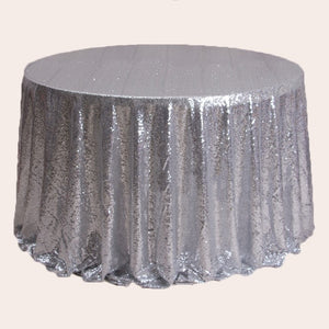 Silver Sequin Glitter Tablecloth Backdrop