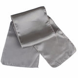 Silver Grey Satin Chair Sashes Table Runners
