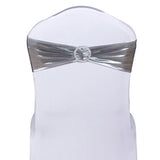 Metallic Lycra Spandex Chair Bands - Silver