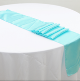 Tiffany Blue Satin Chair Sashes Table Runners
