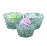 Cupcake Wrapper - Tiffany Blue Vine
