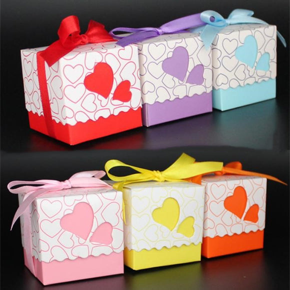 Wedding Party Favor Boxes - Twin Heart