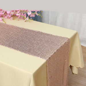 Rose Gold Sequin Glitter Table Runners