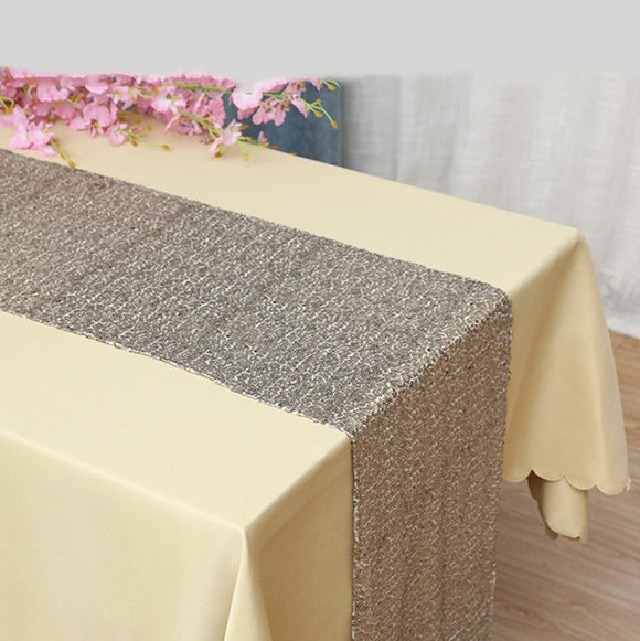 Champagne Sequin Glitter Table Runners