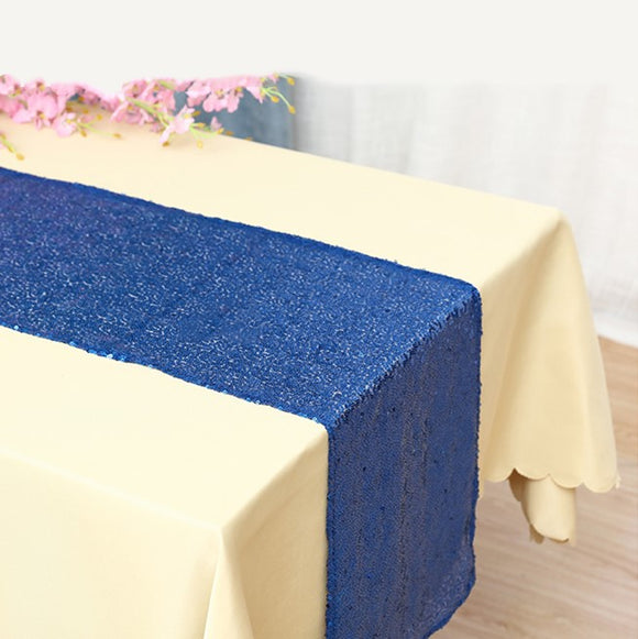 Royal Blue Sequin Glitter Table Runners