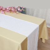 White Sequin Glitter Table Runners