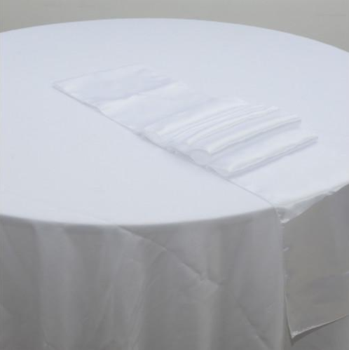 Satin Table Runners - White