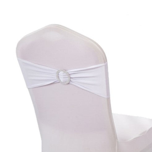Lycra Spandex Chair Bands - White