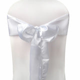 White Satin Chair Sashes Table Runners