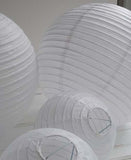 30x 20cm White Paper Lanterns