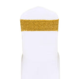 Yellow Gold Sequin Glitter Chair Bands